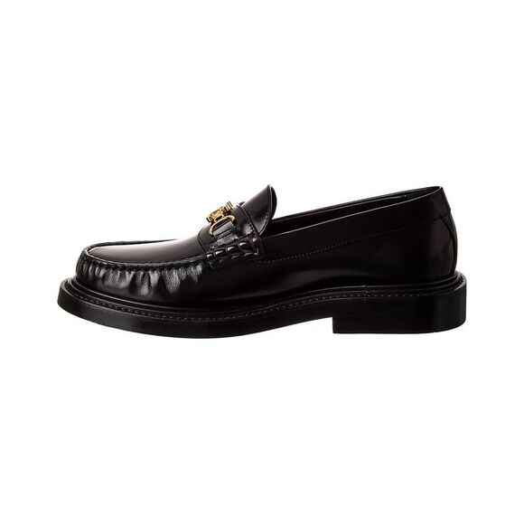 Celine Universite Triomphe Chain Leather Loafer, Black - Picture 2 of 5